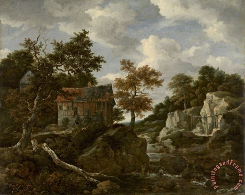 Jacob Isaacksz. Van Ruisdael Rocky Landscape Art Painting