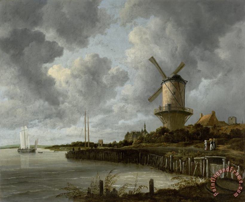 Jacob Isaacksz. Van Ruisdael The Windmill at Wijk Bij Duurstede Art Painting