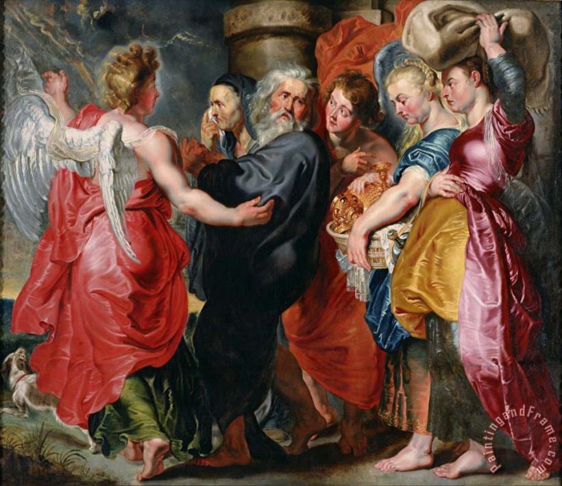 Jacob Jordaens The Flight of Lot And His Family From Sodom (after Rubens) Art Painting