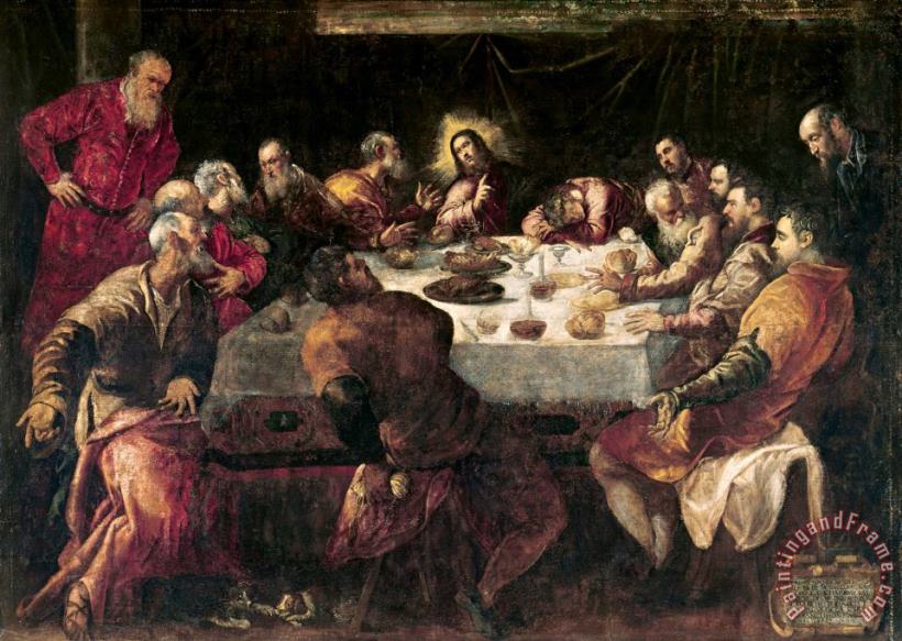 Jacopo Robusti Tintoretto The Last Supper Art Painting