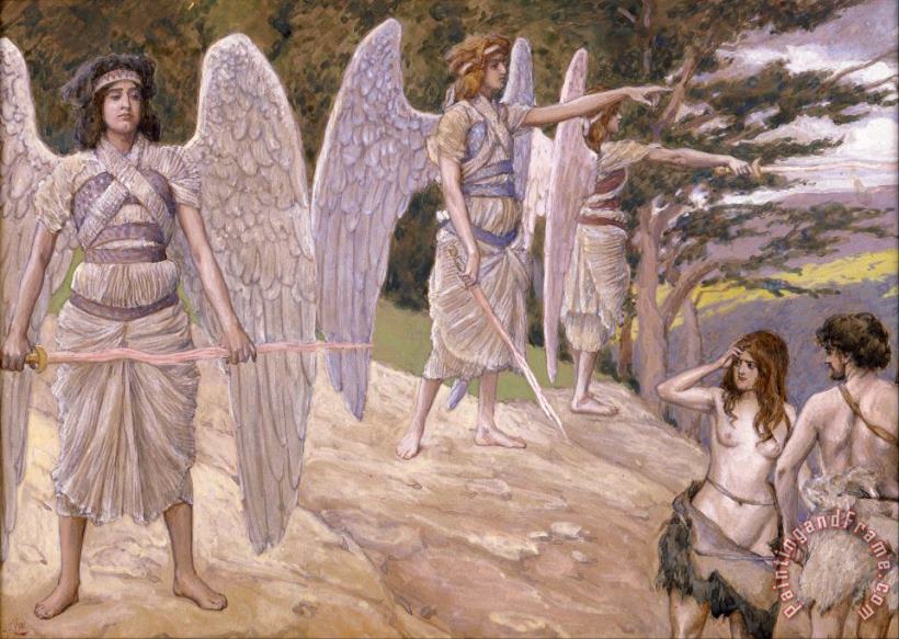 Jacques Joseph Tissot  Adam And Eve Driven From Paradise Art Painting