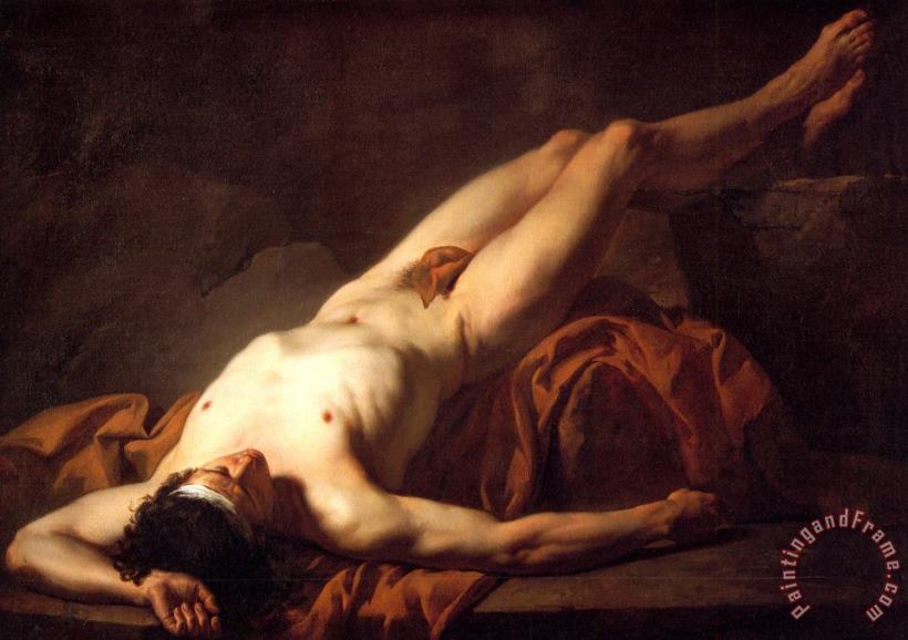 Jacques Louis David Male Nude Known As Hector Art Print