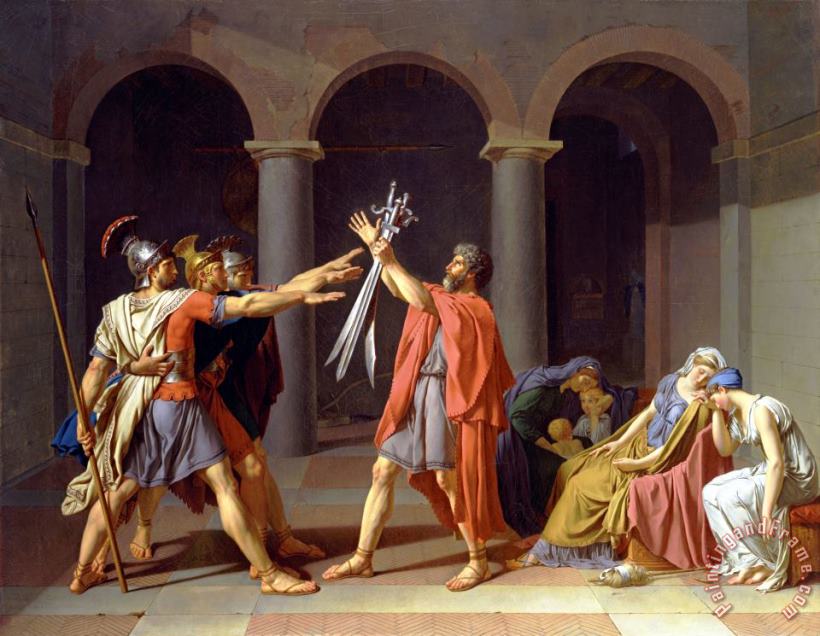 Jacques Louis David Oath of The Horatii Art Painting