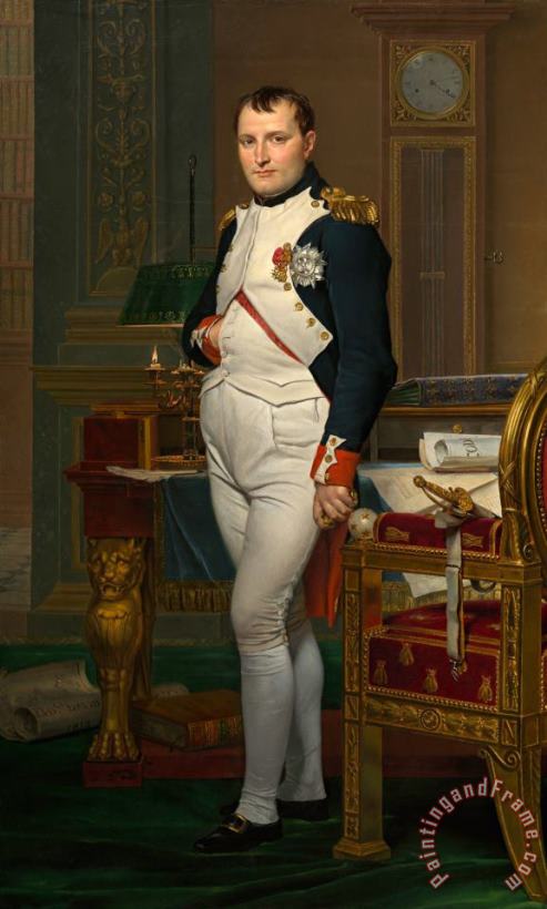Jacques Louis David The Emperor Napoleon in His Study at The Tuileries Art Print