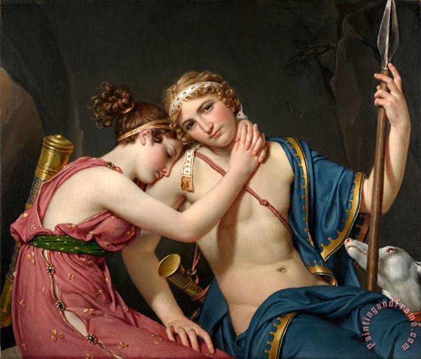 The Farewell of Telemachus And Eucharis painting - Jacques Louis David The Farewell of Telemachus And Eucharis Art Print