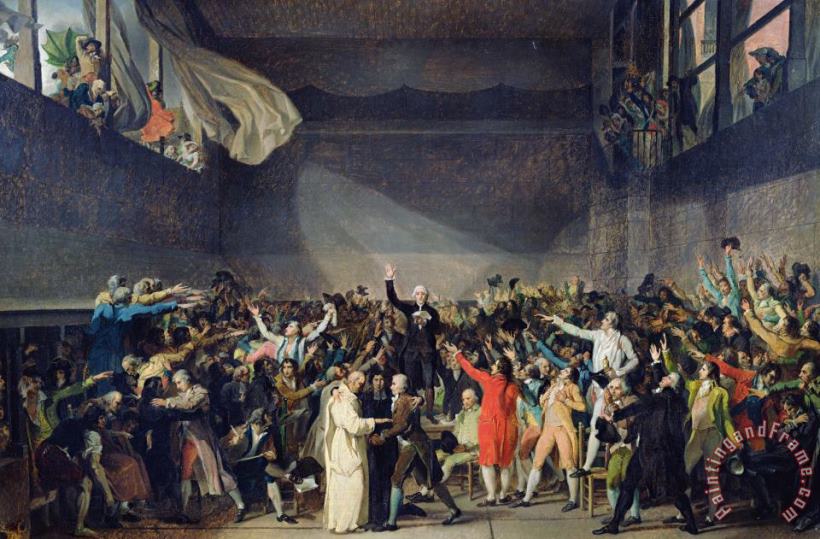 Jacques Louis David The Tennis Court Oath Art Painting