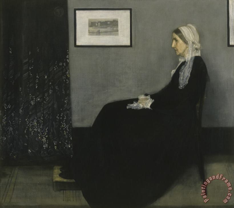 James Abbott McNeill Whistler Arrangement in Gray And Black No. 1 (also Known As, Portrait of The Artist's Mother) Art Painting