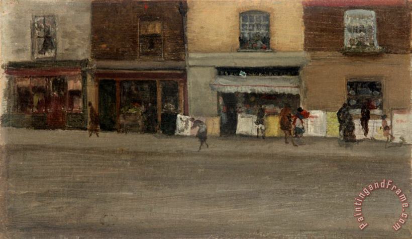 Chelsea Shops painting - James Abbott McNeill Whistler Chelsea Shops Art Print