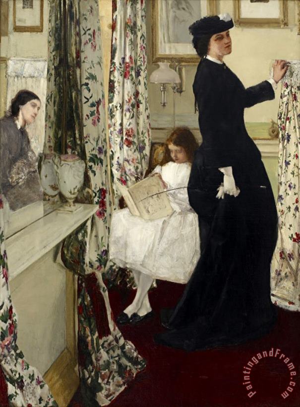 Harmony in Green And Rose The Music Room painting - James Abbott McNeill Whistler Harmony in Green And Rose The Music Room Art Print