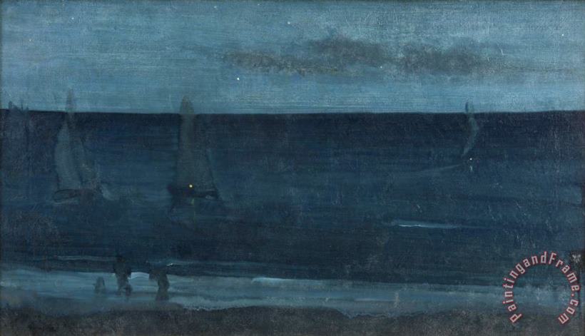 Nocturne Blue And Silver鈥攂ognor painting - James Abbott McNeill Whistler Nocturne Blue And Silver鈥攂ognor Art Print