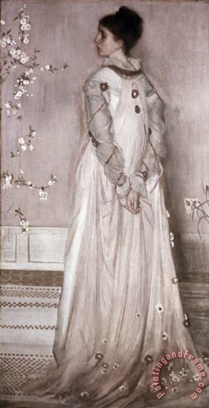 Symphony in Flesh Color And Pink: Portrait of Mrs. Frances Leyland painting - James Abbott McNeill Whistler Symphony in Flesh Color And Pink: Portrait of Mrs. Frances Leyland Art Print