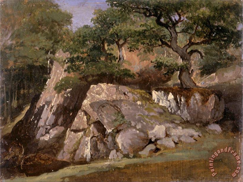A View of The Valley of Rocks Near Mittlach (alsace) painting - James Arthur O'Connor A View of The Valley of Rocks Near Mittlach (alsace) Art Print