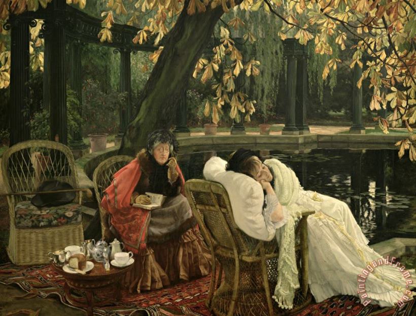 A Convalescent painting - James Jacques Joseph Tissot A Convalescent Art Print