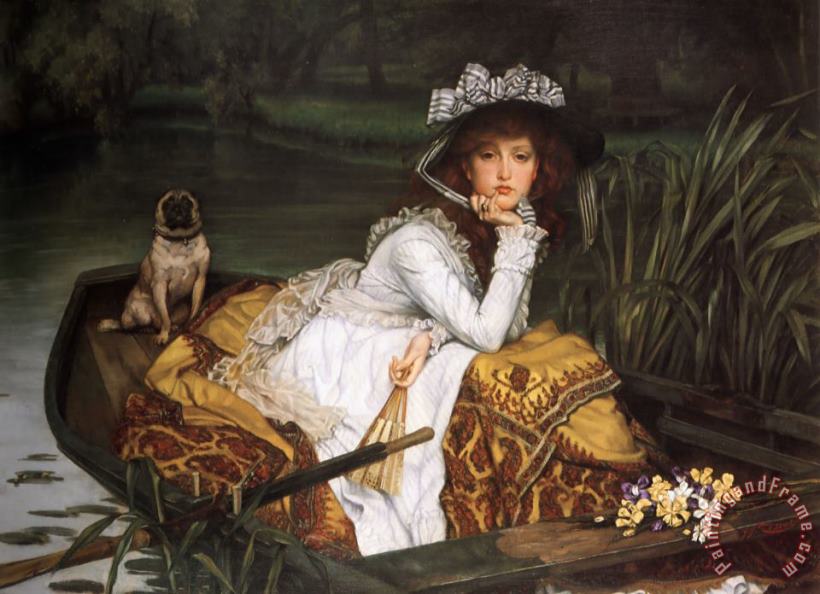 James Jacques Joseph Tissot Young Lady in a Boat Art Print