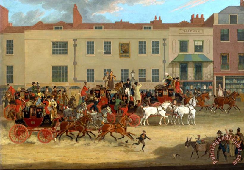 James Pollard North Country Mails at The Peacock, Islington Art Painting