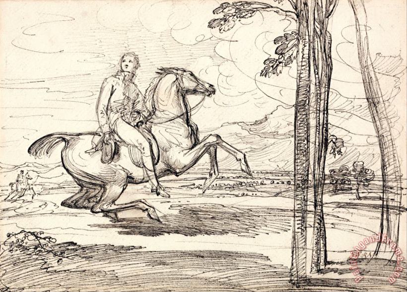 A Horseman in a Landscape Probably a Study for 