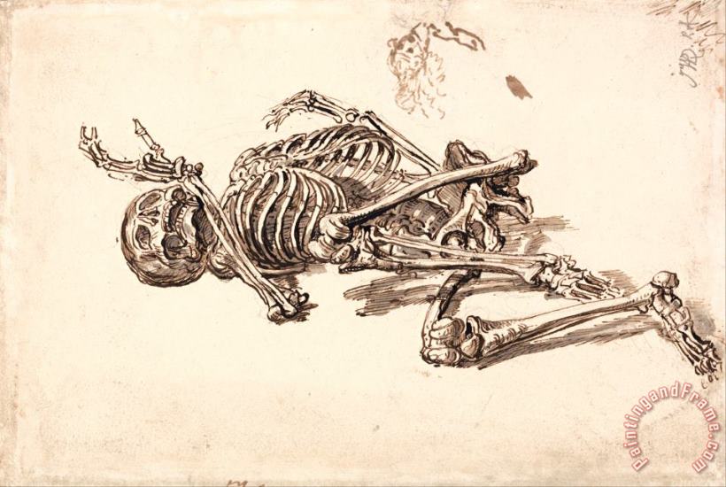 James Ward A Human Skeleton Art Painting