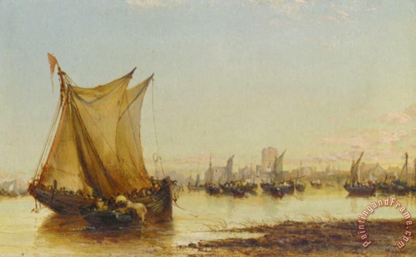 On The Coast of Holland painting - James Webb On The Coast of Holland Art Print