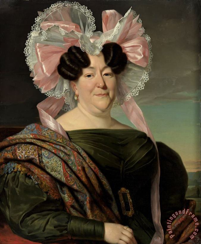 Portrait of a Lady painting - Jan Adam Kruseman Portrait of a Lady Art Print