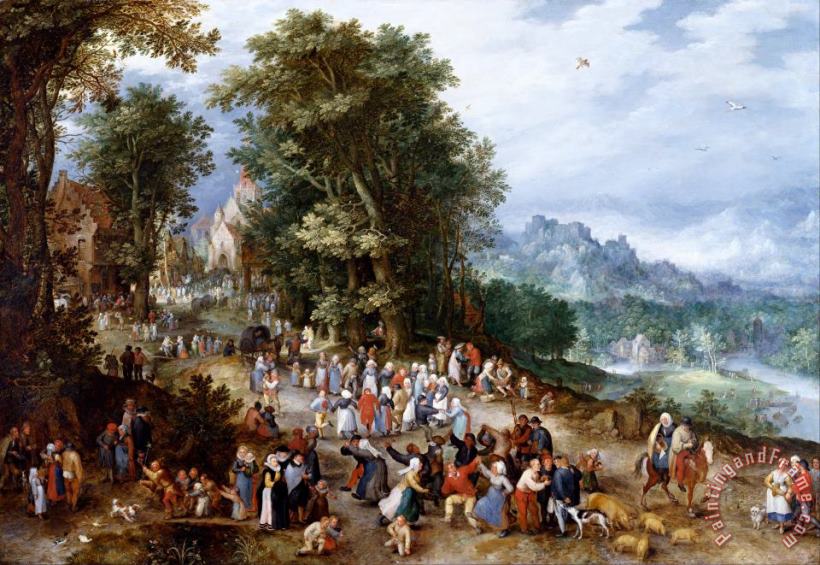 Flemish Fair painting - Jan Breughel Flemish Fair Art Print