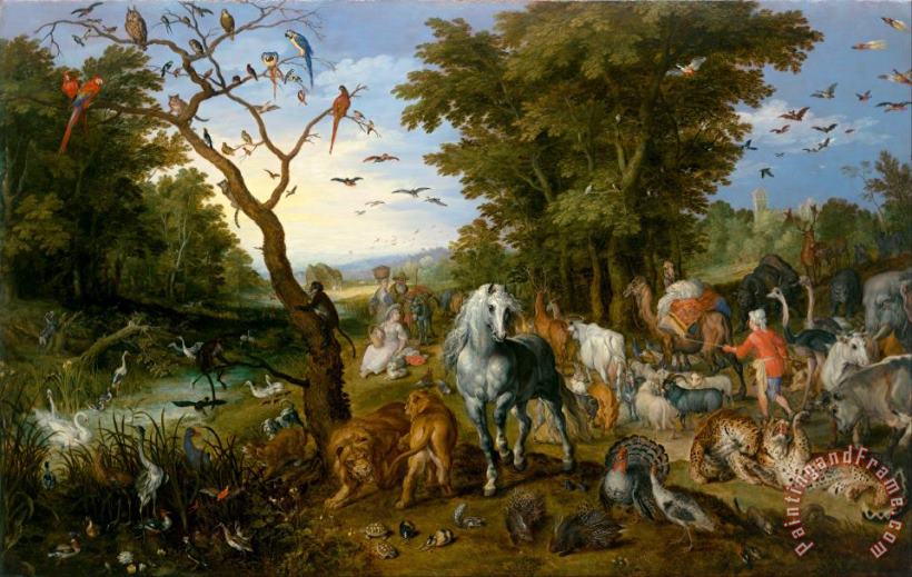 Jan Breughel The Entry Of The Animals Into Noah S Ark Painting The Entry Of The Animals Into Noah S Ark Print For Sale