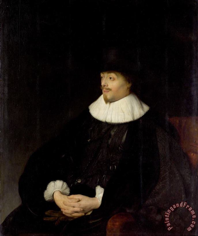 Portrait of Constantijn Huygens painting - Jan Lievens Portrait of Constantijn Huygens Art Print