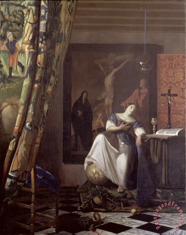 Allegory of the Faith painting - Jan Vermeer Allegory of the Faith Art Print