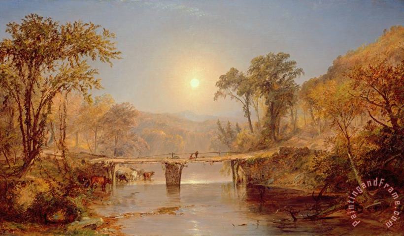 Indian Summer on the Delaware River painting - Jasper Francis Cropsey Indian Summer on the Delaware River Art Print