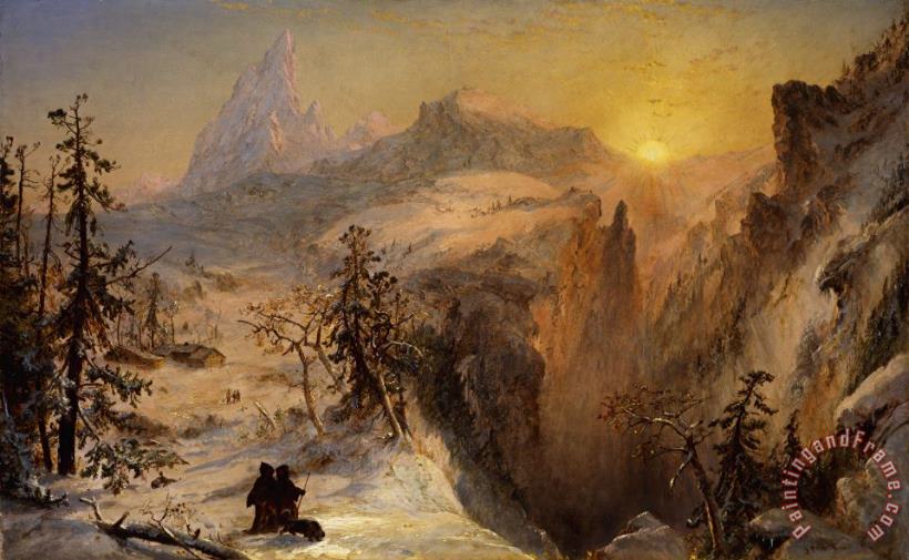 Jasper Francis Cropsey Winter In Switzerland Art Painting