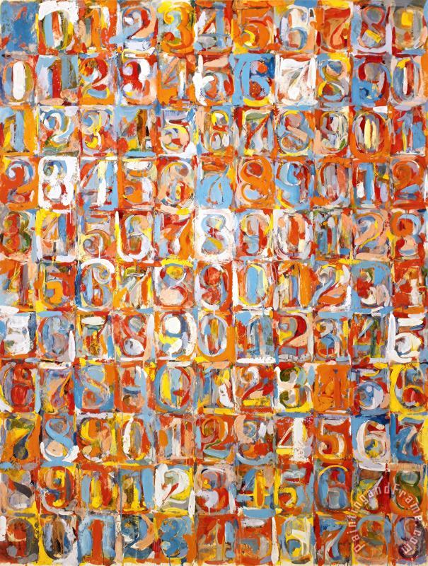 jasper johns Numbers in Color Art Painting