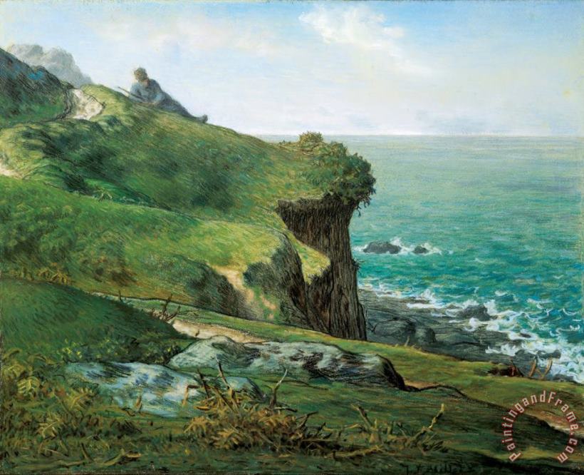 Cliffs of Greville painting - Jean-Francois Millet Cliffs of Greville Art Print