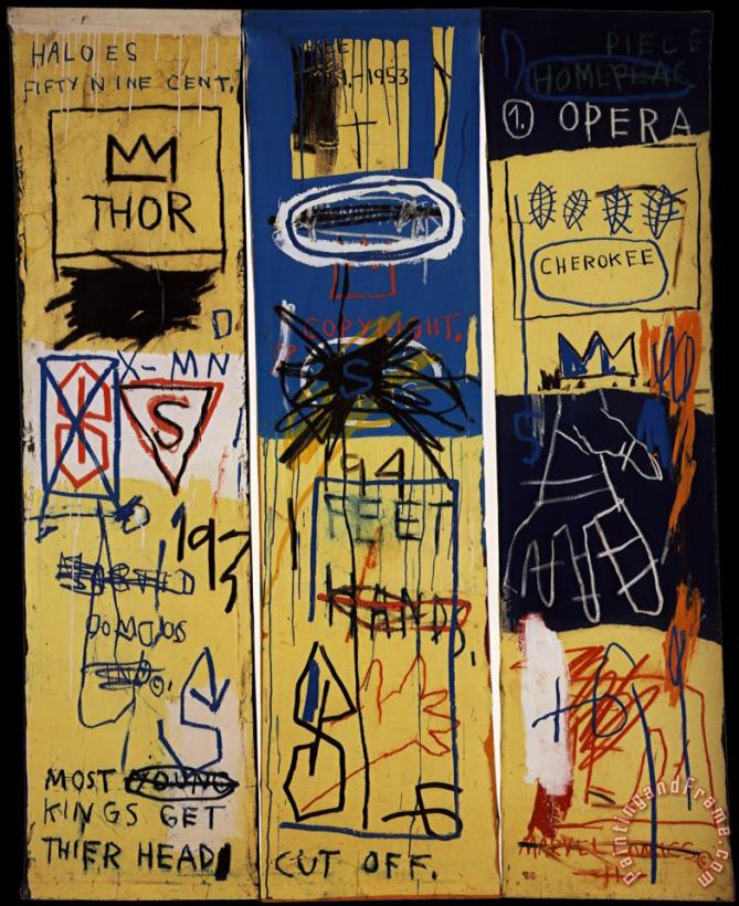 Jean-michel Basquiat Charles The First Art Painting