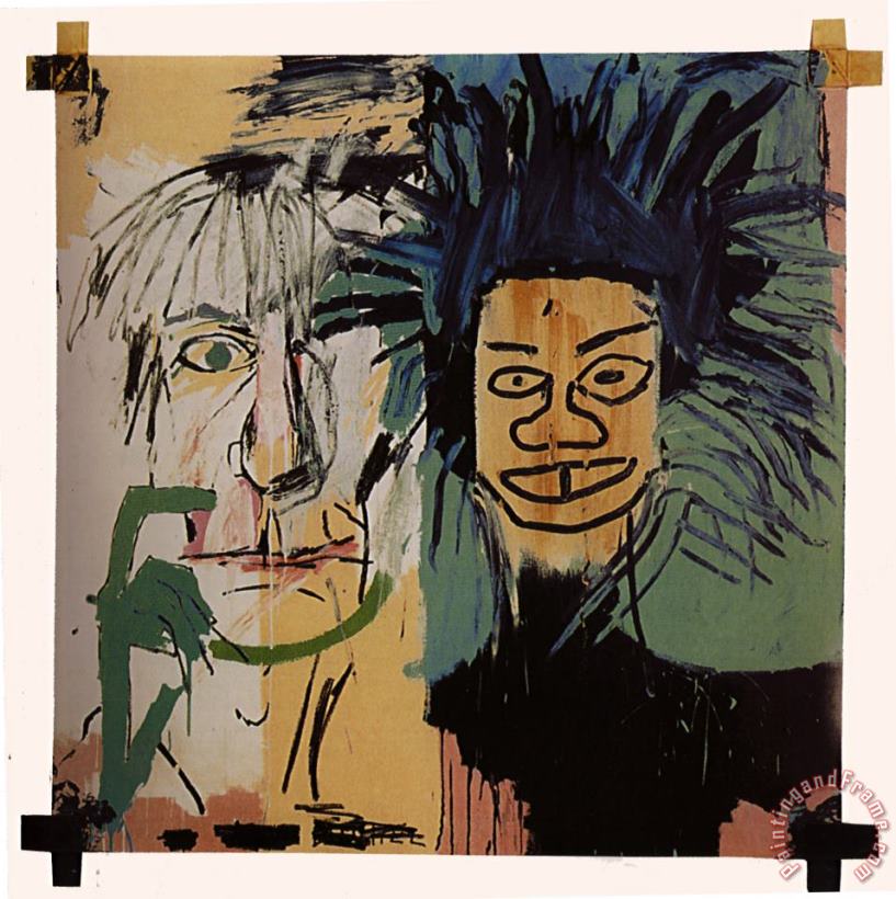 Jean-michel Basquiat Dos Cabezas Art Painting