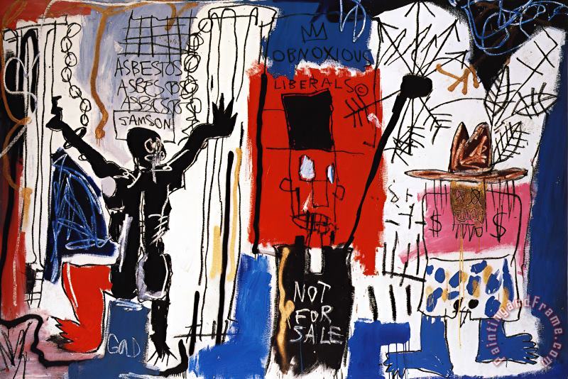 Jean-michel Basquiat Obnoxious Liberals Art Painting