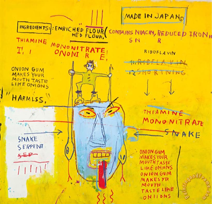 Jean-michel Basquiat Onion Gum Art Print