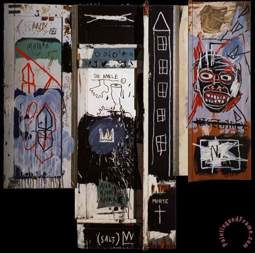 Portrait of The Artist As a Young Derelict painting - Jean-michel Basquiat Portrait of The Artist As a Young Derelict Art Print