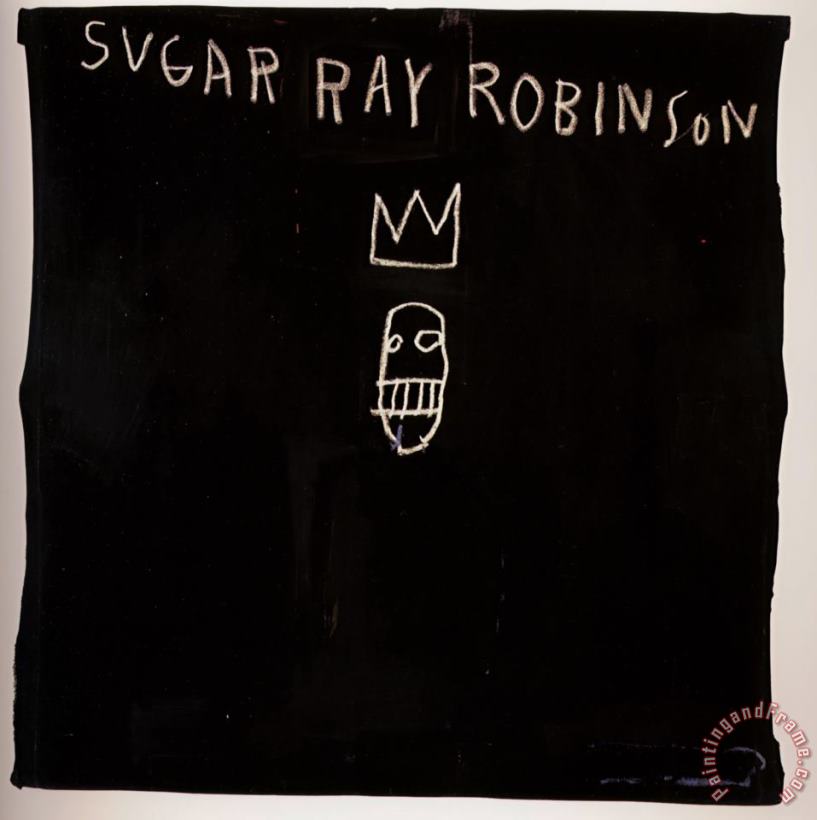 Sugar Ray Robinson painting - Jean-michel Basquiat Sugar Ray Robinson Art Print