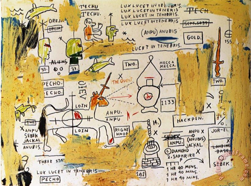 Jean-michel Basquiat Techu Anpu Art Print