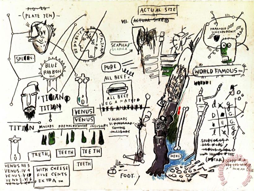 Titian painting - Jean-michel Basquiat Titian Art Print