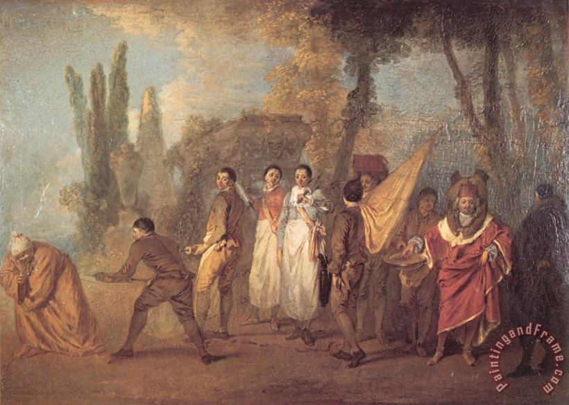 Jean Antoine Watteau Whatever I Build, Assassins Destroy Art Painting