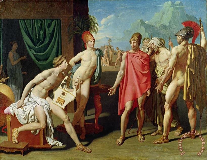 Ambassadors Sent by Agamemnon to Urge Achilles to Fight painting - Jean Auguste Dominique Ingres Ambassadors Sent by Agamemnon to Urge Achilles to Fight Art Print