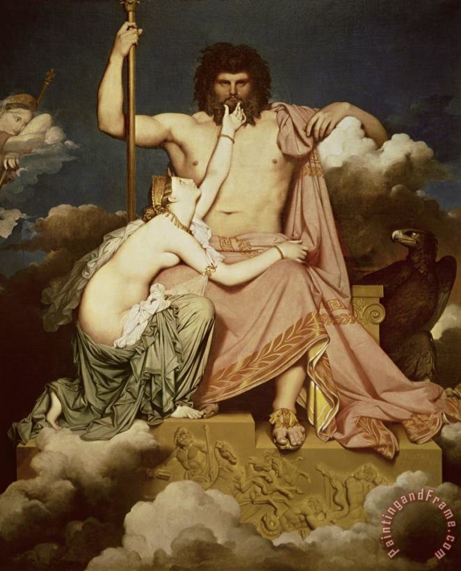 Jupiter And Thetis painting - Jean Auguste Dominique Ingres Jupiter And Thetis Art Print