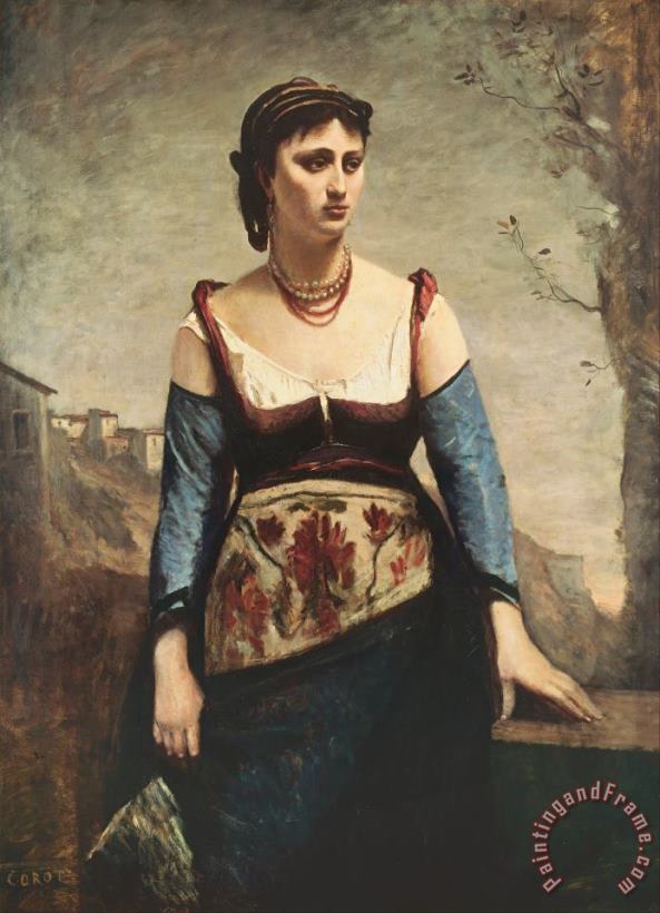 Agostina painting - Jean Baptiste Camille Corot Agostina Art Print