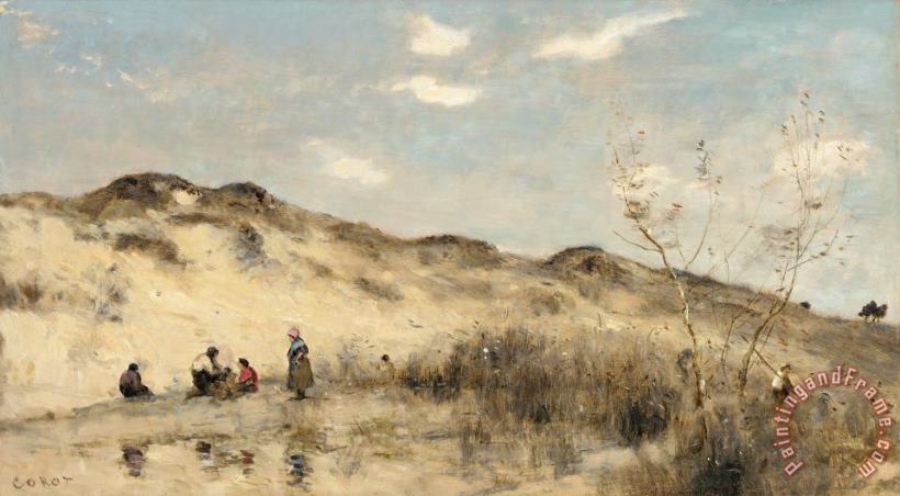 Jean Baptiste Camille Corot The Dunes Of Dunkirk Art Print