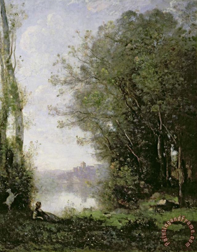 The Goatherd beside the Water painting - Jean Baptiste Camille Corot The Goatherd beside the Water Art Print