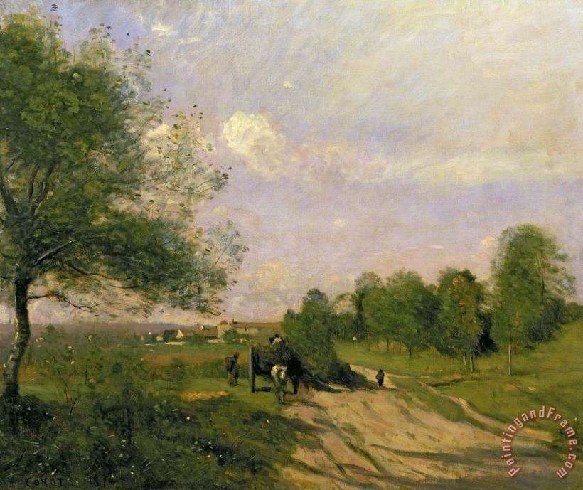 Jean Baptiste Camille Corot The Wagon Art Painting