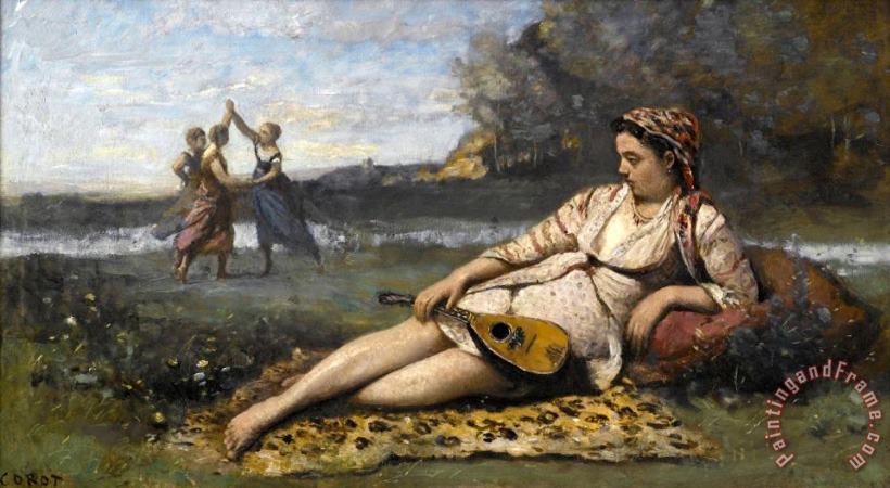 Jean Baptiste Camille Corot Young Women of Sparta (jeunes Filles De Sparte) Art Print