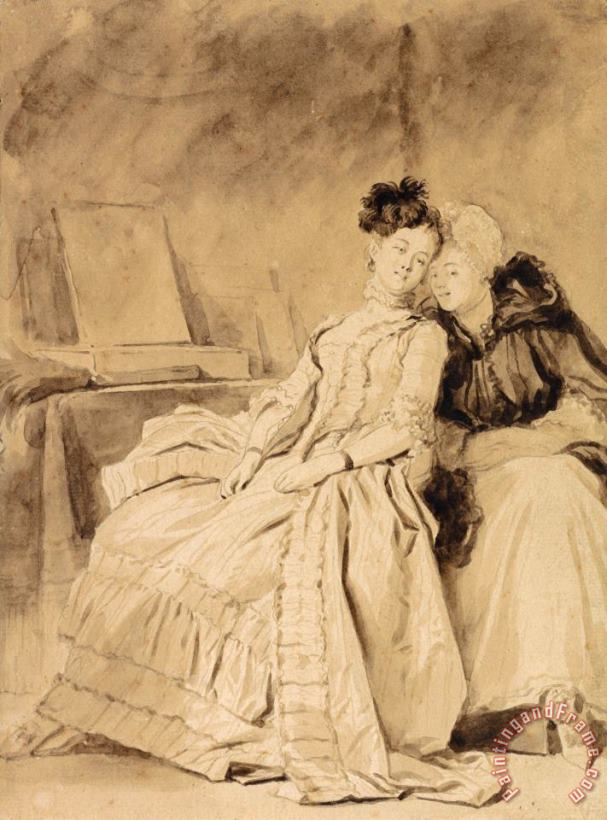 Jean Honore Fragonard The Intimate Conversation Art Print
