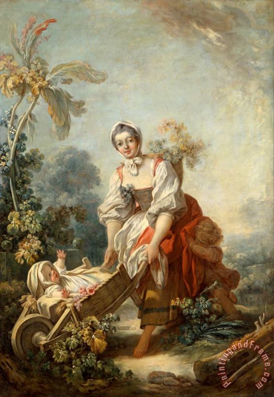 Jean Honore Fragonard The Joys of Motherhood Art Painting
