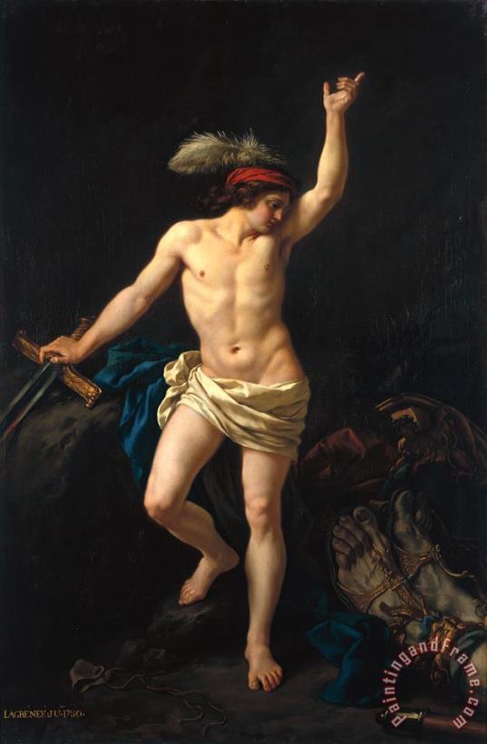 Jean Jacques II Lagrenee David Victorious Art Painting